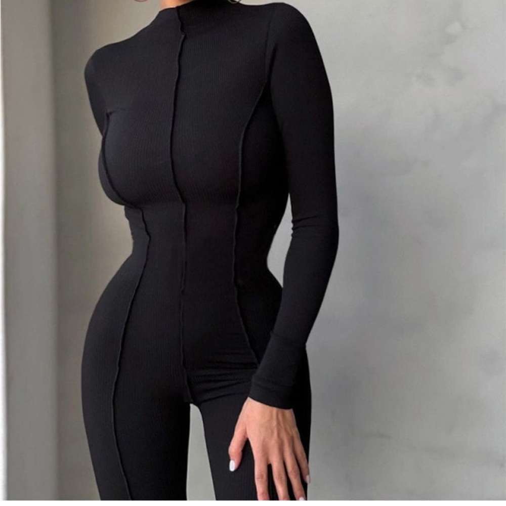 The perfect basic jumpsuit just made an entrance with a ribbed